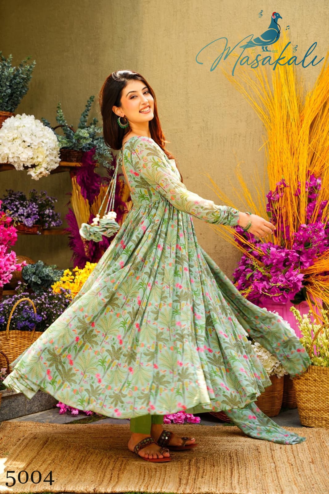 Masakali Vol 5 Digital Printed Anarkali Readymade Suits wholesale market Surat